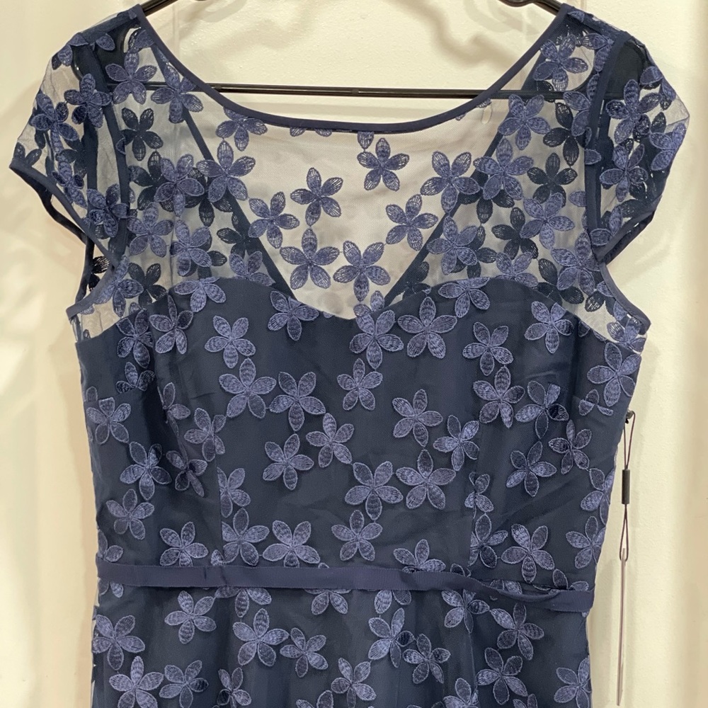Karl Lagerfeld evening dress, navy blue, size  10, new with tags.